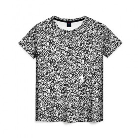 Женская футболка 3D с принтом QR-код в Петрозаводске, 100% полиэфир ( синтетическое хлопкоподобное полотно) | прямой крой, круглый вырез горловины, длина до линии бедер | qr код | код. | куар код