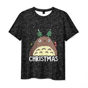 Мужская футболка 3D с принтом Totoro Christmas в Петрозаводске, 100% полиэфир | прямой крой, круглый вырез горловины, длина до линии бедер | anime | christmas | moon | myneighbortotoro | night | totoro | xmas | аниме | канта | кодомо | котобус | кусакабэ | мэй | рождество | сусуватари | тацуо | тоторо | хаяомиядзаки | ясуко