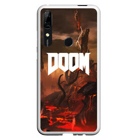 Чехол для Honor P Smart Z с принтом DOOM в Петрозаводске, Силикон | Область печати: задняя сторона чехла, без боковых панелей | Тематика изображения на принте: demon | devil | doom | doom vfr | evil | game | mars | red | демон | дум | игры | космос | красная планета | марс | пришельцы