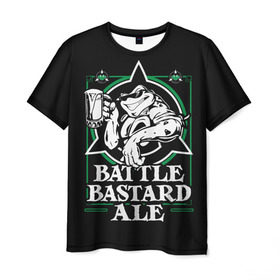 Мужская футболка 3D с принтом Battletoads в Петрозаводске, 100% полиэфир | прямой крой, круглый вырез горловины, длина до линии бедер | ale | bastard | battle toads | toad | битва жаб | жаба | эль