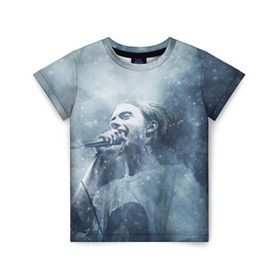 Детская футболка 3D с принтом Пошлая Молли в Петрозаводске, 100% гипоаллергенный полиэфир | прямой крой, круглый вырез горловины, длина до линии бедер, чуть спущенное плечо, ткань немного тянется | зима | молли | пошлая молли | реп | снег