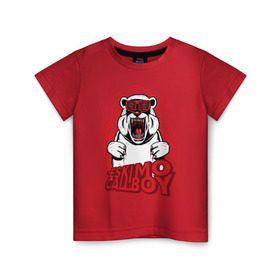 Детская футболка хлопок с принтом Eskimo Callboy - Polar Bear в Петрозаводске, 100% хлопок | круглый вырез горловины, полуприлегающий силуэт, длина до линии бедер | eskimo callboy | merch | metal | polar bear | rock | мерч | металл | полярный медведь | пхк | рок | эскимо коллбой