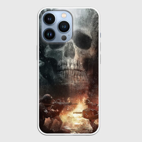 Чехол для iPhone 13 Pro с принтом Battlefield Череп в Петрозаводске,  |  | Тематика изображения на принте: battlefield | ак 47 | батла | баттл | война | огонь | омон | оружие | перестрелка | стрелялка | череп