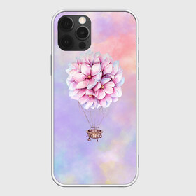 Чехол для iPhone 12 Pro Max с принтом Нежный Воздушный Шар в Петрозаводске, Силикон |  | акварель | гортензия | картина | краски | милый | пастель | розы | цветок | цветы