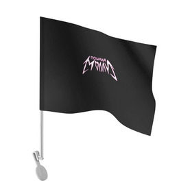 Флаг для автомобиля с принтом Пошлая Молли в Петрозаводске, 100% полиэстер | Размер: 30*21 см | 3d | группа | для девчонок | исполнители | лого | логотип | музыка | надпись | радио хит