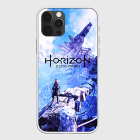 Чехол для iPhone 12 Pro с принтом Horizon Zero Dawn в Петрозаводске, силикон | область печати: задняя сторона чехла, без боковых панелей | aloy | game | horizon zero dawn | hunter | machine | mecha | robot | snow | spear | the frozen wilds | weapon | игры | постапокалипсис | роботы | фентези | элой