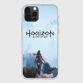 Чехол для iPhone 12 Pro с принтом Horizon Zero Dawn в Петрозаводске, силикон | область печати: задняя сторона чехла, без боковых панелей | aloy | game | horizon zero dawn | hunter | machine | mecha | robot | snow | spear | the frozen wilds | weapon | игры | постапокалипсис | роботы | фентези | элой