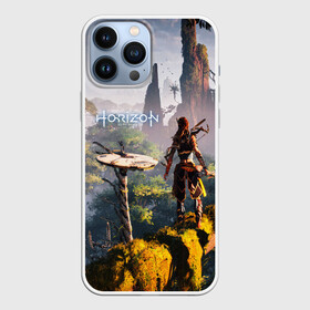 Чехол для iPhone 13 Pro Max с принтом HORIZON ZERO DAWN в Петрозаводске,  |  | aloy | game | horizon zero dawn | hunter | machine | mecha | robot | snow | spear | the frozen wilds | weapon | игры | постапокалипсис | роботы | фентези | элой