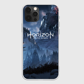 Чехол для iPhone 12 Pro с принтом HORIZON ZERO DAWN в Петрозаводске, силикон | область печати: задняя сторона чехла, без боковых панелей | aloy | game | horizon zero dawn | hunter | machine | mecha | robot | snow | spear | the frozen wilds | weapon | игры | постапокалипсис | роботы | фентези | элой