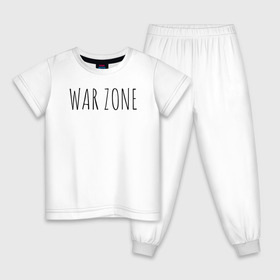 Детская пижама хлопок с принтом WAR ZONE в Петрозаводске, 100% хлопок |  брюки и футболка прямого кроя, без карманов, на брюках мягкая резинка на поясе и по низу штанин
 | trend | war zone | warzone | военная зона