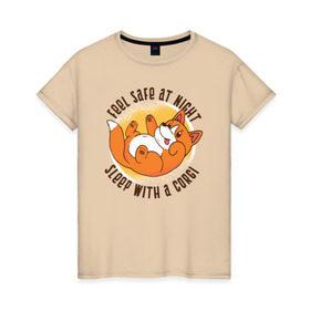 Женская футболка хлопок с принтом Корги в Петрозаводске, 100% хлопок | прямой крой, круглый вырез горловины, длина до линии бедер, слегка спущенное плечо | corgi | dog | корги | собака | собаки | собачка