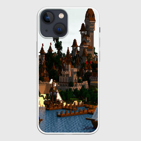 Чехол для iPhone 13 mini с принтом Minecraft в Петрозаводске,  |  | blade | blocks | creeper | cubes | game | ken | minecraft | mobs | sword | игры | крипер | майн крафт | майнкрафт | моб