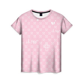 Женская футболка 3D с принтом Lil Peep pink pattern в Петрозаводске, 100% полиэфир ( синтетическое хлопкоподобное полотно) | прямой крой, круглый вырез горловины, длина до линии бедер | benz truck | girls | gustav ahr | heart | hip hop | lil | lil peep | look at the sky tonight | love | peep | rap | rose | лил | лилпип | паттерн | пип | рэп | хип хоп | эмо | эмо реп