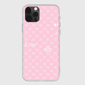 Чехол для iPhone 12 Pro с принтом Lil Peep pink pattern в Петрозаводске, силикон | область печати: задняя сторона чехла, без боковых панелей | benz truck | girls | gustav ahr | heart | hip hop | lil | lil peep | look at the sky tonight | love | peep | rap | rose | лил | лилпип | паттерн | пип | рэп | хип хоп | эмо | эмо реп