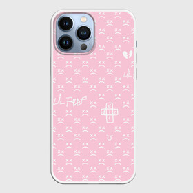 Чехол для iPhone 13 Pro Max с принтом Lil Peep pink pattern в Петрозаводске,  |  | Тематика изображения на принте: benz truck | girls | gustav ahr | heart | hip hop | lil | lil peep | look at the sky tonight | love | peep | rap | rose | лил | лилпип | паттерн | пип | рэп | хип хоп | эмо | эмо реп