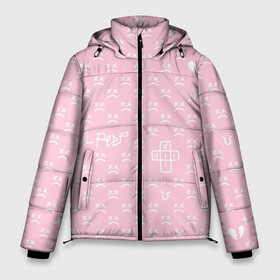 Мужская зимняя куртка 3D с принтом Lil Peep pink pattern в Петрозаводске, верх — 100% полиэстер; подкладка — 100% полиэстер; утеплитель — 100% полиэстер | длина ниже бедра, свободный силуэт Оверсайз. Есть воротник-стойка, отстегивающийся капюшон и ветрозащитная планка. 

Боковые карманы с листочкой на кнопках и внутренний карман на молнии. | benz truck | girls | gustav ahr | heart | hip hop | lil | lil peep | look at the sky tonight | love | peep | rap | rose | лил | лилпип | паттерн | пип | рэп | хип хоп | эмо | эмо реп