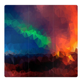 Магнитный плакат 3Х3 с принтом Градиент Треугольники в Петрозаводске, Полимерный материал с магнитным слоем | 9 деталей размером 9*9 см | Тематика изображения на принте: абстракт | геометрический | градиент | зеленый | краски. разноцветный | красный | мозаика | синий | тренд | тренды | треугольники