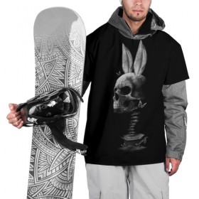 Накидка на куртку 3D с принтом Зая в Петрозаводске, 100% полиэстер |  | Тематика изображения на принте: бабочки | животные | зая | заяц | кости | кролик | череп | черно белый | черное и белое