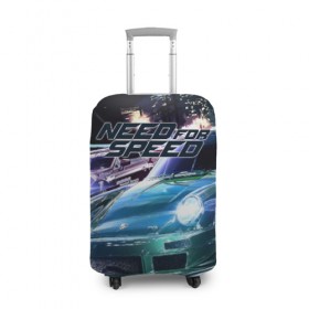 Чехол для чемодана 3D с принтом Need for Speed в Петрозаводске, 86% полиэфир, 14% спандекс | двустороннее нанесение принта, прорези для ручек и колес | need for speed | nfs | авто | вип | гонки | жажда скорости | класс | машины | симулятор | чемпион