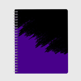 Тетрадь с принтом КРАСКА И НИЧЕГО ЛИШНЕГО! в Петрозаводске, 100% бумага | 48 листов, плотность листов — 60 г/м2, плотность картонной обложки — 250 г/м2. Листы скреплены сбоку удобной пружинной спиралью. Уголки страниц и обложки скругленные. Цвет линий — светло-серый
 | Тематика изображения на принте: color | dirty | purple | texture | yellow.paints | брызги | брызги красок | желтый | краски | текстура | фиолетовый