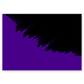 Поздравительная открытка с принтом КРАСКА И НИЧЕГО ЛИШНЕГО! в Петрозаводске, 100% бумага | плотность бумаги 280 г/м2, матовая, на обратной стороне линовка и место для марки
 | Тематика изображения на принте: color | dirty | purple | texture | yellow.paints | брызги | брызги красок | желтый | краски | текстура | фиолетовый