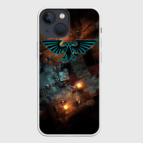 Чехол для iPhone 13 mini с принтом Warhammer в Петрозаводске,  |  | 40000 | 40k | fantasy | total | war | битва | вархаммер | войны | игра | молот | солдат | ультрамарины