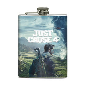 Фляга с принтом Just Cause 4 в Петрозаводске, металлический корпус | емкость 0,22 л, размер 125 х 94 мм. Виниловая наклейка запечатывается полностью | just cause