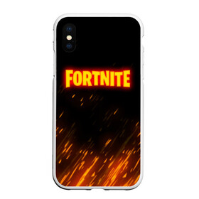 Чехол для iPhone XS Max матовый с принтом FORTNITE FIRE в Петрозаводске, Силикон | Область печати: задняя сторона чехла, без боковых панелей | 2019 | armor | armour | cybersport | esport | fire | fortnite | game | llama | logo | броня | игра | киберспорт | лама | симулятор строительства | строительство | фиолетовый | фирменные цвета | фортнайт