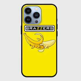 Чехол для iPhone 13 Pro с принтом Brazzers в Петрозаводске,  |  | Тематика изображения на принте: brazzers | банан | бразерс | логотип | надпись | прикол | юмор