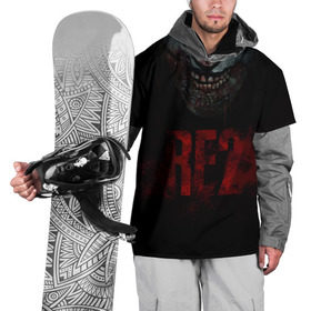 Накидка на куртку 3D с принтом Resident Evil 2 в Петрозаводске, 100% полиэстер |  | Тематика изображения на принте: 2 | 2019 | dark | evil | game | horror | resident | zombie | зомби | зубы | игра | кровь | лого | обитель зла | ужас