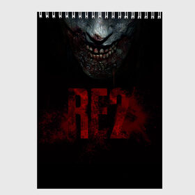 Скетчбук с принтом Resident Evil 2 в Петрозаводске, 100% бумага
 | 48 листов, плотность листов — 100 г/м2, плотность картонной обложки — 250 г/м2. Листы скреплены сверху удобной пружинной спиралью | 2 | 2019 | dark | evil | game | horror | resident | zombie | зомби | зубы | игра | кровь | лого | обитель зла | ужас