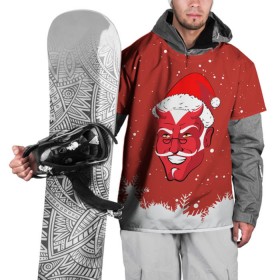 Накидка на куртку 3D с принтом Сатана Санта в Петрозаводске, 100% полиэстер |  | 2019 |  снег | агрессивный санта | дед мороз | демон | дьявол | злой санта | злость | новогодний | новый год | новый год 2019 | опасность | санта | сантасатана | сатана | снежинки