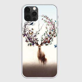 Чехол для iPhone 12 Pro Max с принтом Олень с ветвями вместо рог в Петрозаводске, Силикон |  | бабочка | волшебство | деревья | лес | листья | оленёнок | природа | птица | сказка | фрукты | цветы