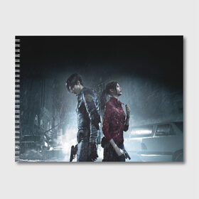 Альбом для рисования с принтом Resident Evil 2 в Петрозаводске, 100% бумага
 | матовая бумага, плотность 200 мг. | 2 | biohazard | claire | evil | horror | raccoon | resident | survival | t virus | t вирус | выживание | зла | кеннеди | клэр | леон | обитель | раккун | редфилд | скотт | ужас