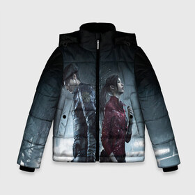 Зимняя куртка для мальчиков 3D с принтом Resident Evil 2 в Петрозаводске, ткань верха — 100% полиэстер; подклад — 100% полиэстер, утеплитель — 100% полиэстер | длина ниже бедра, удлиненная спинка, воротник стойка и отстегивающийся капюшон. Есть боковые карманы с листочкой на кнопках, утяжки по низу изделия и внутренний карман на молнии. 

Предусмотрены светоотражающий принт на спинке, радужный светоотражающий элемент на пуллере молнии и на резинке для утяжки | 2 | biohazard | claire | evil | horror | raccoon | resident | survival | t virus | t вирус | выживание | зла | кеннеди | клэр | леон | обитель | раккун | редфилд | скотт | ужас
