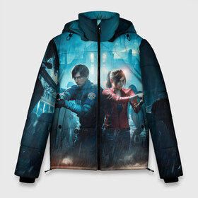 Мужская зимняя куртка 3D с принтом Resident Evil 2 в Петрозаводске, верх — 100% полиэстер; подкладка — 100% полиэстер; утеплитель — 100% полиэстер | длина ниже бедра, свободный силуэт Оверсайз. Есть воротник-стойка, отстегивающийся капюшон и ветрозащитная планка. 

Боковые карманы с листочкой на кнопках и внутренний карман на молнии. | 2 | biohazard | claire | evil | horror | raccoon | resident | survival | t virus | t вирус | выживание | зла | кеннеди | клэр | леон | обитель | раккун | редфилд | скотт | ужас