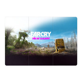 Магнитный плакат 3Х2 с принтом FAR CRY NEW DAWN в Петрозаводске, Полимерный материал с магнитным слоем | 6 деталей размером 9*9 см | action | far cry | far cry new dawn | game | gamer | montana | player | shooter | usa | врата эдема | знак | игра | культ | секта | символ | символика | шутер | эдем