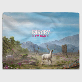 Плед 3D с принтом Far Cry New Dawn в Петрозаводске, 100% полиэстер | закругленные углы, все края обработаны. Ткань не мнется и не растягивается | action adventure | county | cry | dawn | far | farcry | highwaymen | hope | lo | mickey | montana | new | newdawn | sisters | twin | близнецы | боевик | лу | микки | приключение | хайвеймен