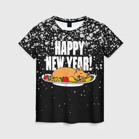 Женская футболка 3D с принтом Happy New Year! в Петрозаводске, 100% полиэфир ( синтетическое хлопкоподобное полотно) | прямой крой, круглый вырез горловины, длина до линии бедер | 2019




  | food | happy new year | merry christmas | pig | еда | новый год | рождество | свинья