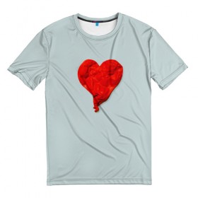Мужская футболка 3D с принтом Kanye West Heartbreak в Петрозаводске, 100% полиэфир | прямой крой, круглый вырез горловины, длина до линии бедер | kanye | kanye west | yandhi | кани | кани вест | кани вэст | янди