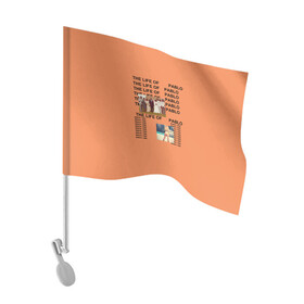 Флаг для автомобиля с принтом Kanye West PABLO в Петрозаводске, 100% полиэстер | Размер: 30*21 см | kanye | kanye west | yandhi | кани | кани вест | кани вэст | янди