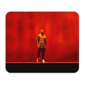 Коврик прямоугольный с принтом Kanye West Red On Stage в Петрозаводске, натуральный каучук | размер 230 х 185 мм; запечатка лицевой стороны | 
