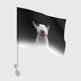 Флаг для автомобиля с принтом Oh snap! в Петрозаводске, 100% полиэстер | Размер: 30*21 см | Тематика изображения на принте: bull terrier | dog |   | бультерьер | собака