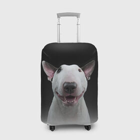 Чехол для чемодана 3D с принтом Oh snap! в Петрозаводске, 86% полиэфир, 14% спандекс | двустороннее нанесение принта, прорези для ручек и колес | Тематика изображения на принте: bull terrier | dog |   | бультерьер | собака