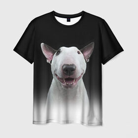 Мужская футболка 3D с принтом Oh snap! в Петрозаводске, 100% полиэфир | прямой крой, круглый вырез горловины, длина до линии бедер | bull terrier | dog |   | бультерьер | собака