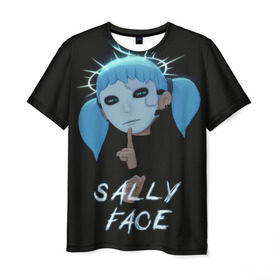 Мужская футболка 3D с принтом Sally Face (6) в Петрозаводске, 100% полиэфир | прямой крой, круглый вырез горловины, длина до линии бедер | Тематика изображения на принте: face | fisher | larry johnson | mask | sally | sally face | sally fisher | демоны | духи | маска | призраки | салли | салли фейс | салли фишер | фейс