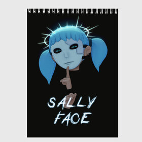 Скетчбук с принтом Sally Face (6) в Петрозаводске, 100% бумага
 | 48 листов, плотность листов — 100 г/м2, плотность картонной обложки — 250 г/м2. Листы скреплены сверху удобной пружинной спиралью | face | fisher | larry johnson | mask | sally | sally face | sally fisher | демоны | духи | маска | призраки | салли | салли фейс | салли фишер | фейс