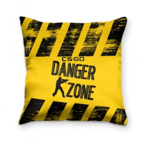 Подушка 3D с принтом Counter-Strike: Danger Zone в Петрозаводске, наволочка – 100% полиэстер, наполнитель – холлофайбер (легкий наполнитель, не вызывает аллергию). | состоит из подушки и наволочки. Наволочка на молнии, легко снимается для стирки | Тематика изображения на принте: 