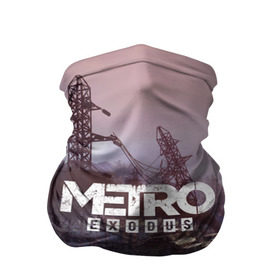 Бандана-труба 3D с принтом Metro Exodus в Петрозаводске, 100% полиэстер, ткань с особыми свойствами — Activecool | плотность 150‒180 г/м2; хорошо тянется, но сохраняет форму | 2019 | 2033 | exodus | game | logo | metro | апокалипсис | вышки | игра | исход | лого | локация | метро | пейзаж | скриншот | сталкер