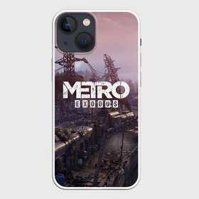 Чехол для iPhone 13 mini с принтом Metro Exodus в Петрозаводске,  |  | 2019 | 2033 | exodus | game | logo | metro | апокалипсис | вышки | игра | исход | лого | локация | метро | пейзаж | скриншот | сталкер